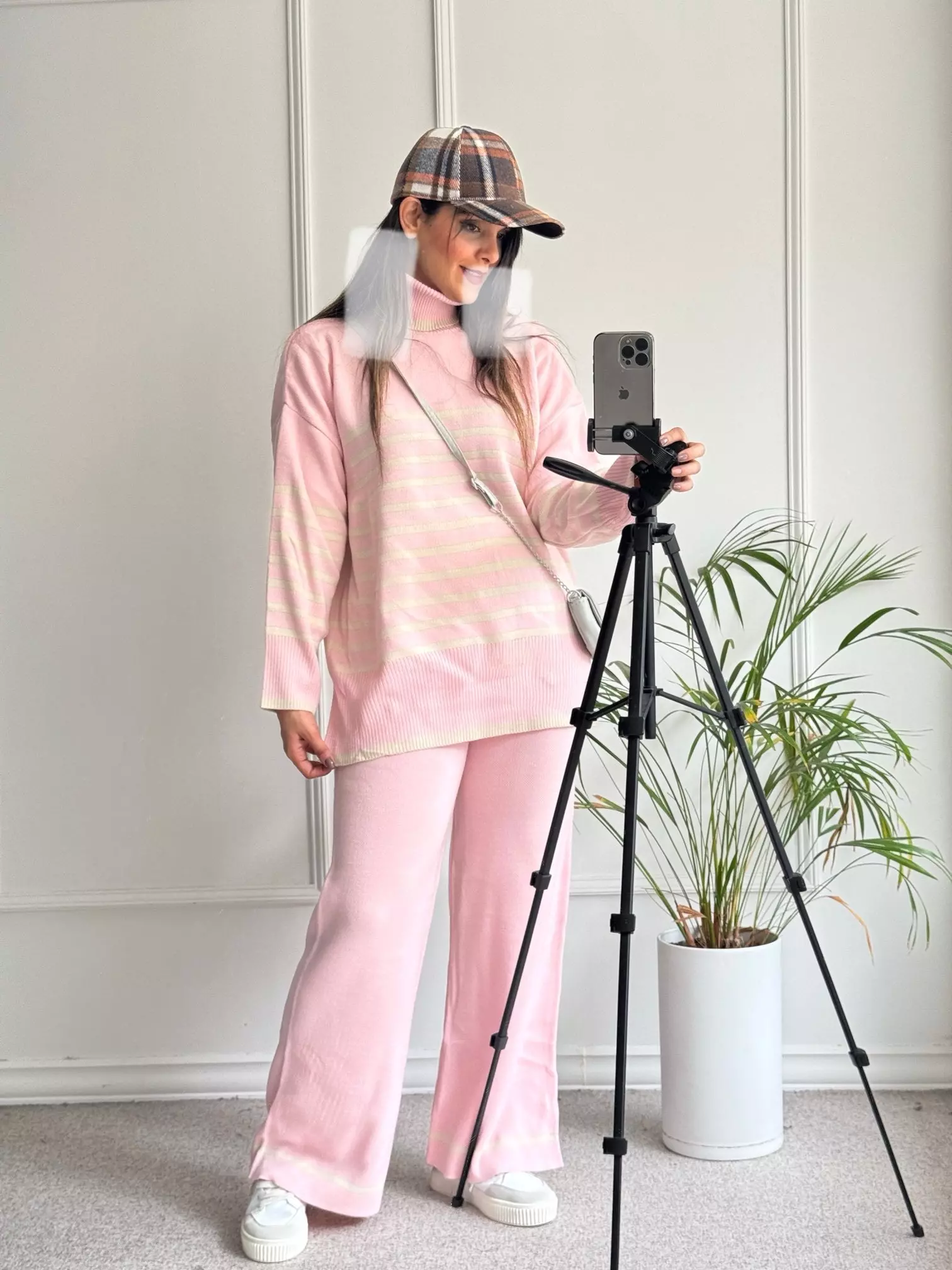 ست مانتو شلوار بافت نیکی